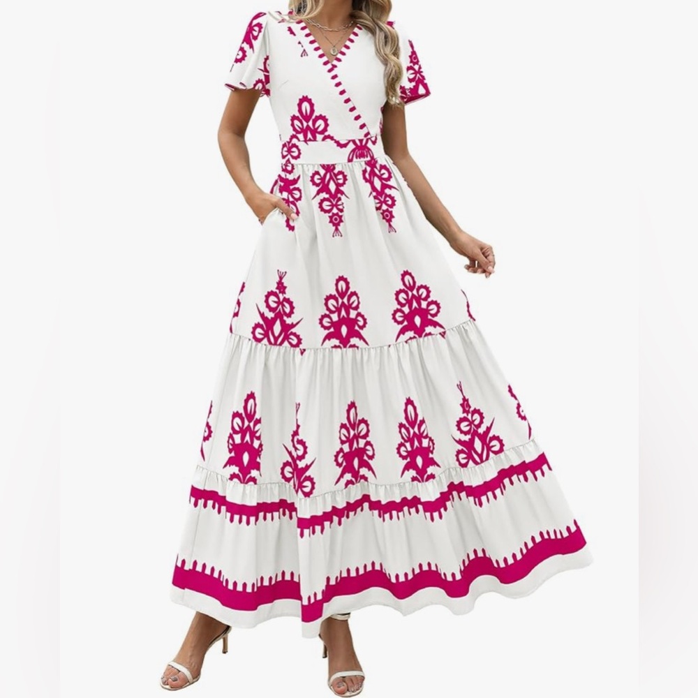 White Maxi Dress with Pockets